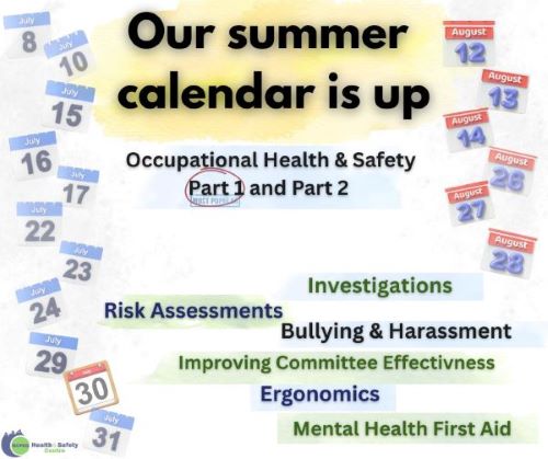 Summer classes 2025 at BC Health & Safety Centre