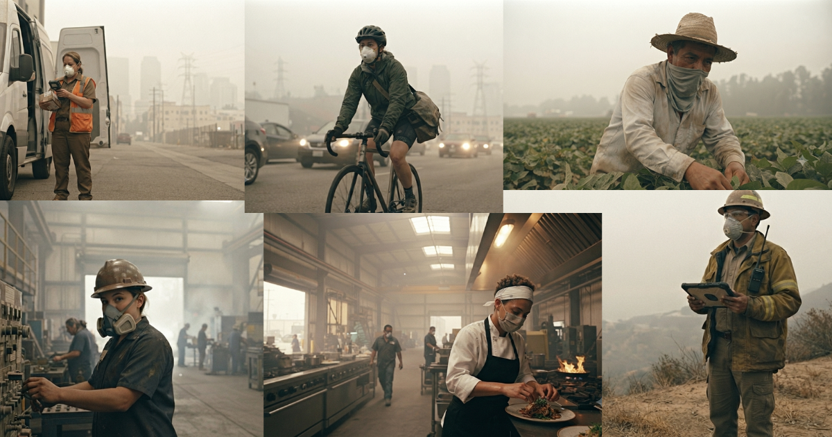 Both indoor and outdoor workers are at risk from wildfire smoke